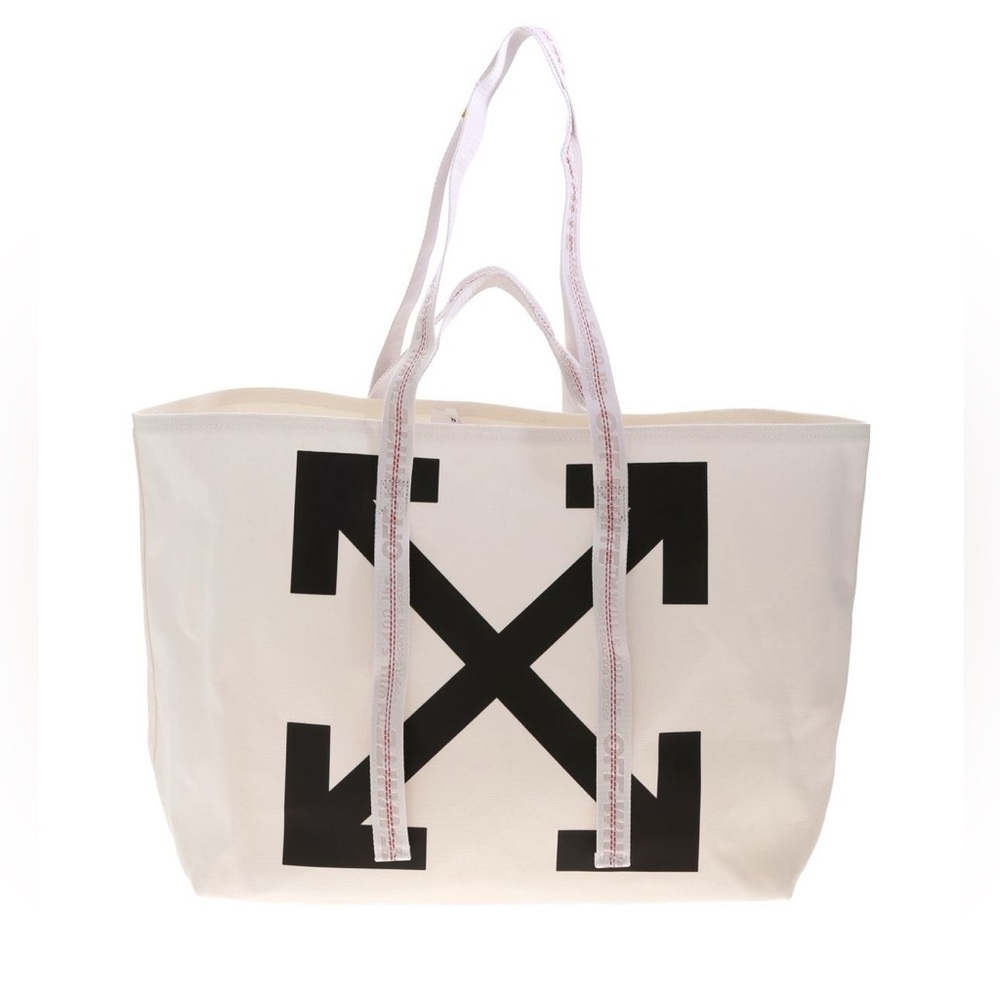 Off White Canvas Tote Shopper Bag